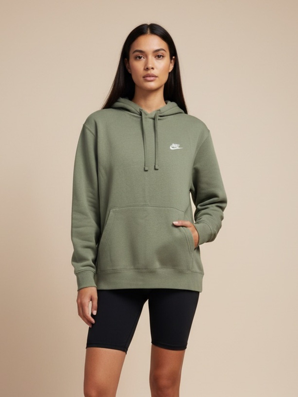 Nike Sage Green Pullover Hoodie L Oversized Gorpcore Streetwear Earthy Mossy